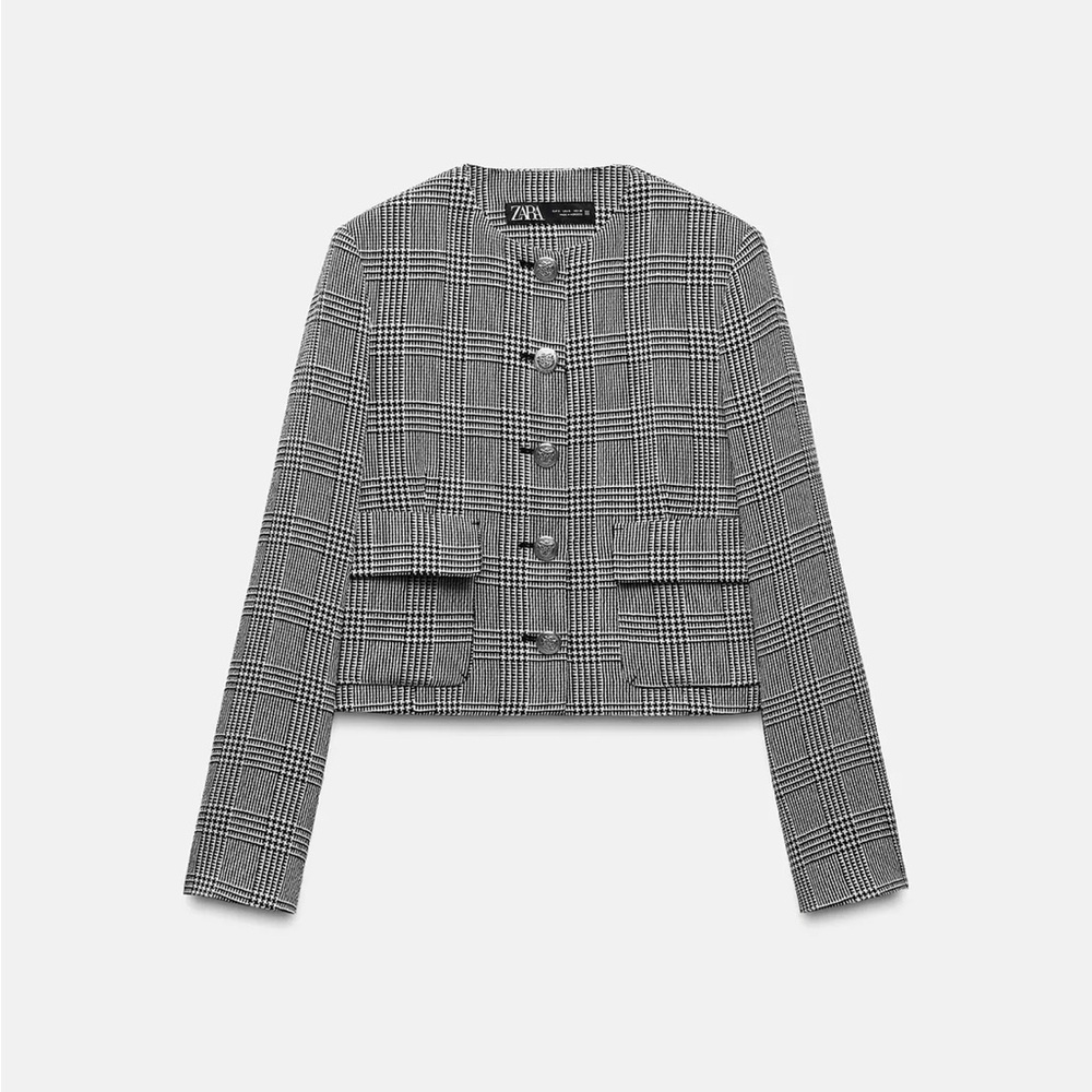 Zara Houndstooth Blazer